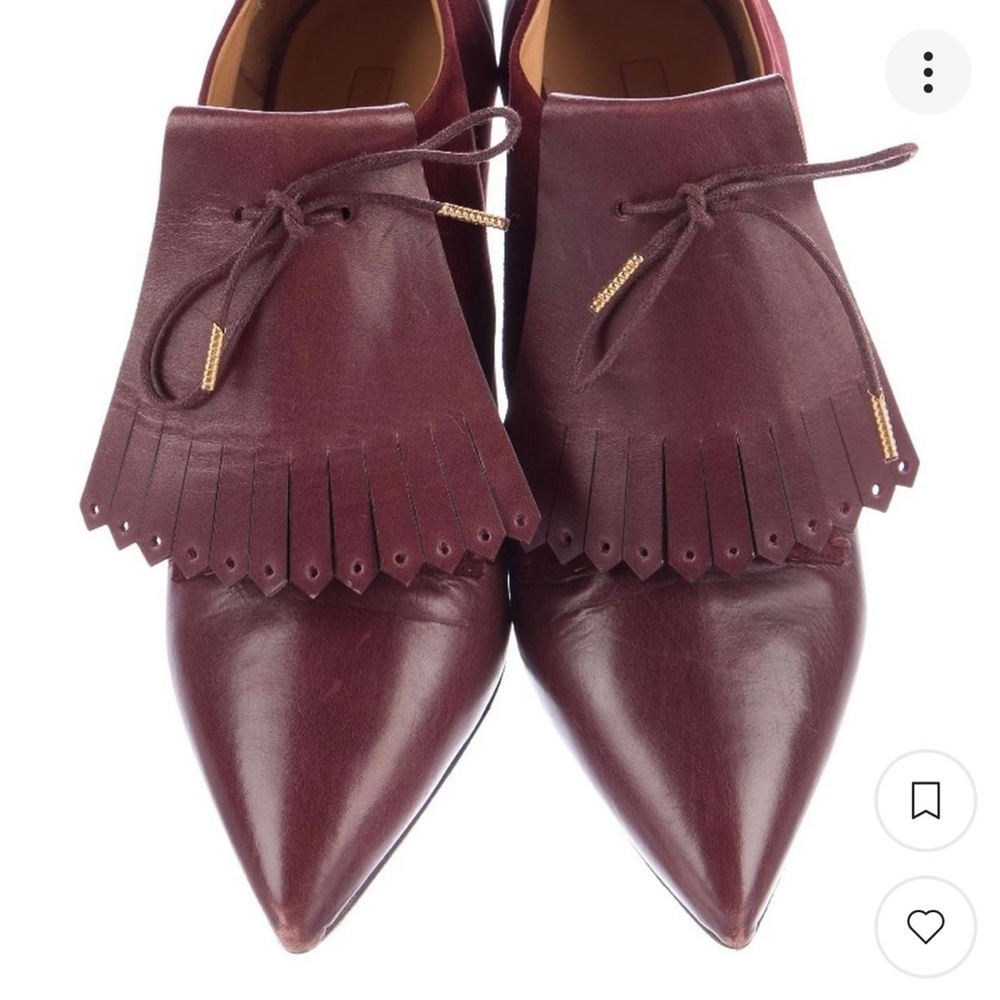 Marc Jacobs pointed kiltie oxford heels